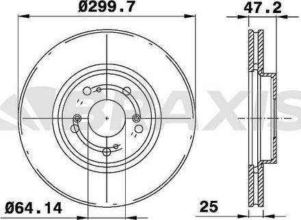 Braxis AE0344 - Тормозной диск autosila-amz.com