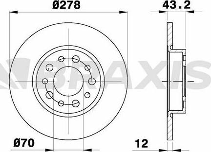 Braxis AE0346 - Тормозной диск autosila-amz.com