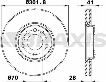 Braxis AE0355 - Тормозной диск autosila-amz.com