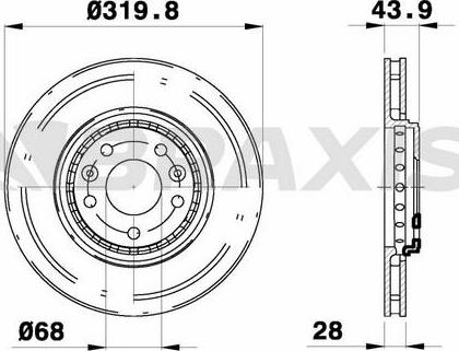 Braxis AE0350 - Тормозной диск autosila-amz.com