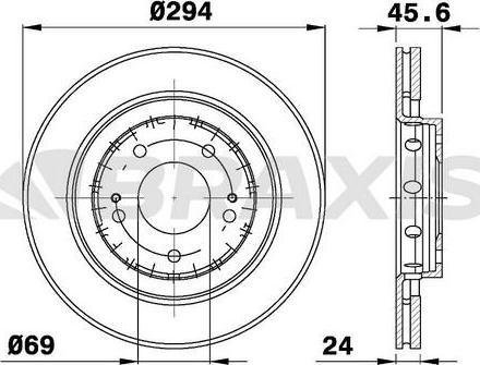 Braxis AE0301 - Тормозной диск autosila-amz.com