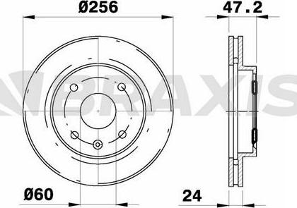 Braxis AE0336 - Тормозной диск autosila-amz.com