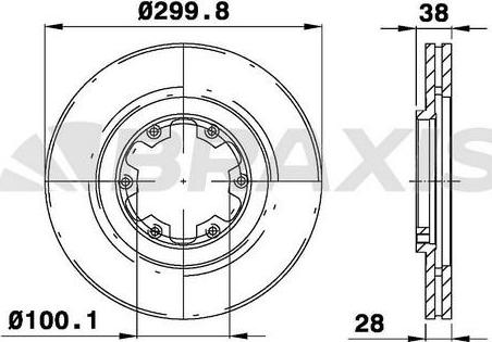 Braxis AE0330 - Тормозной диск autosila-amz.com