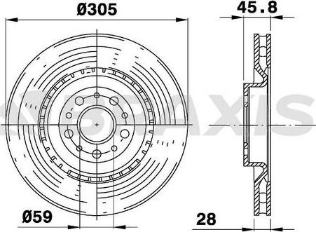 Braxis AE0325 - Тормозной диск autosila-amz.com