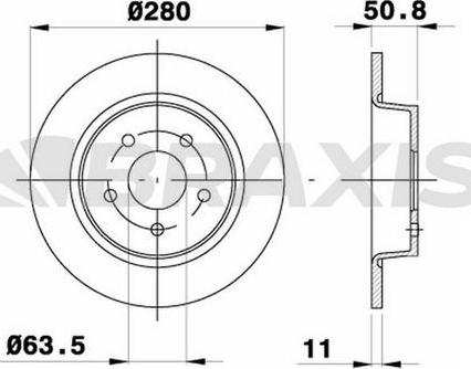 Braxis AE0320 - Тормозной диск autosila-amz.com