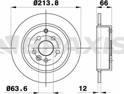 Braxis AE0371 - Тормозной диск autosila-amz.com