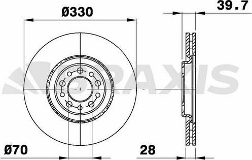 Braxis AE0373 - Тормозной диск autosila-amz.com