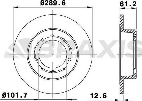 Braxis AE0290 - Тормозной диск autosila-amz.com
