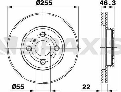 Braxis AE0297 - Тормозной диск autosila-amz.com