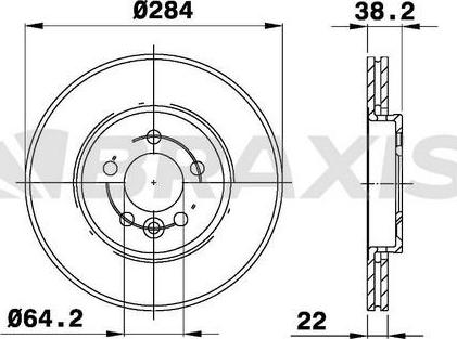 Braxis AE0249 - Тормозной диск autosila-amz.com