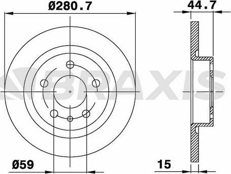 Braxis AE0241 - Тормозной диск autosila-amz.com