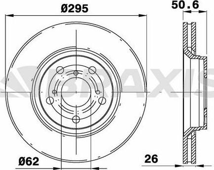 Braxis AE0258 - Тормозной диск autosila-amz.com