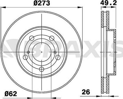 Braxis AE0257 - Тормозной диск autosila-amz.com