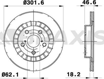 Braxis AE0269 - Тормозной диск autosila-amz.com