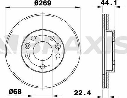 Braxis AE0261 - Тормозной диск autosila-amz.com
