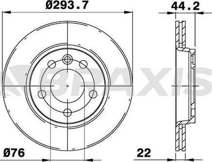 Braxis AE0205 - Тормозной диск autosila-amz.com