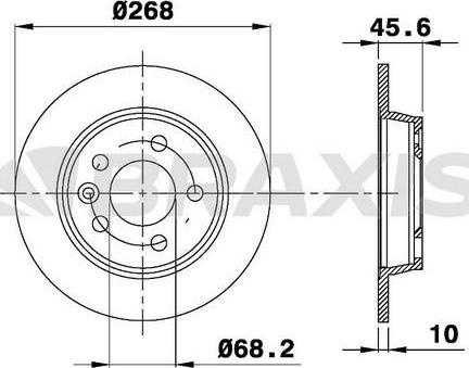 Braxis AE0203 - Тормозной диск autosila-amz.com