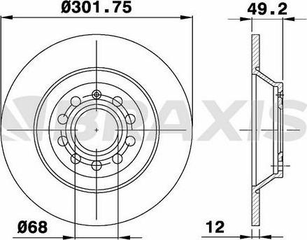 Braxis AE0214 - Тормозной диск autosila-amz.com