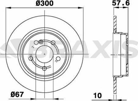 Braxis AE0211 - Тормозной диск autosila-amz.com