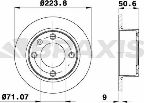 Braxis AE0282 - Тормозной диск autosila-amz.com