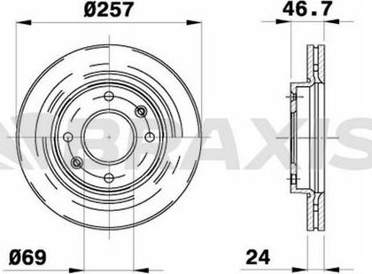 Braxis AE0287 - Тормозной диск autosila-amz.com