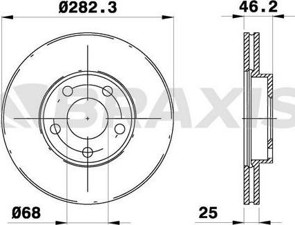 Braxis AE0234 - Тормозной диск autosila-amz.com