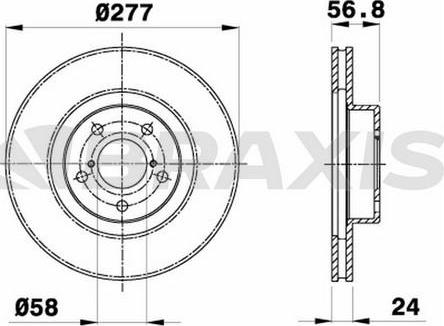 Braxis AE0231 - Тормозной диск autosila-amz.com