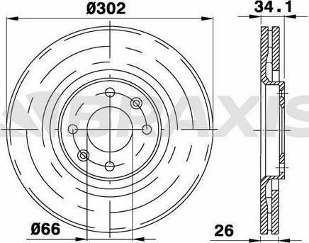 Braxis AE0222 - Тормозной диск autosila-amz.com