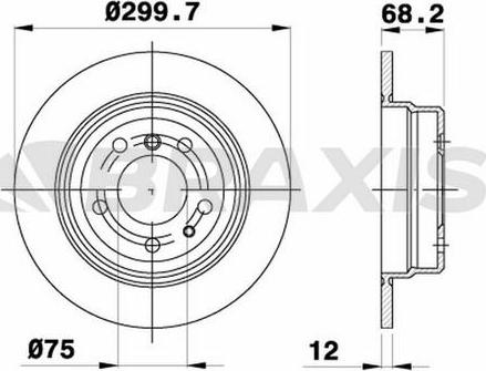 Braxis AE0746 - Тормозной диск autosila-amz.com