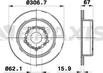 Braxis AE0764 - Тормозной диск autosila-amz.com