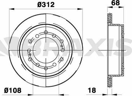 Braxis AE0765 - Тормозной диск autosila-amz.com