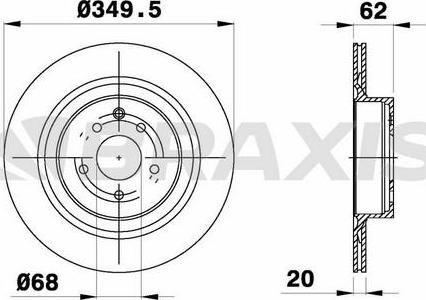 Braxis AE0761 - Тормозной диск autosila-amz.com
