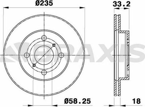 Braxis AE0706 - Тормозной диск autosila-amz.com