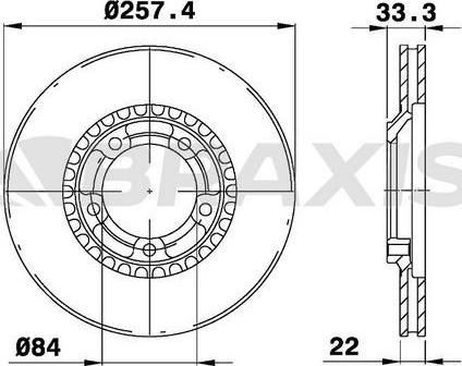 Braxis AE0702 - Тормозной диск autosila-amz.com