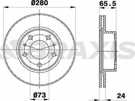 Braxis AE0718 - Тормозной диск autosila-amz.com