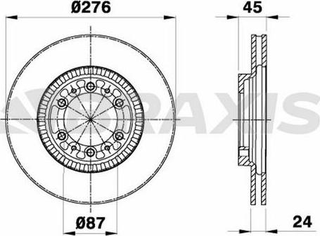 Braxis AE0721 - Тормозной диск autosila-amz.com