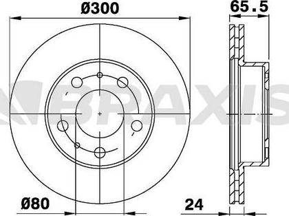 Braxis AE0728 - Тормозной диск autosila-amz.com