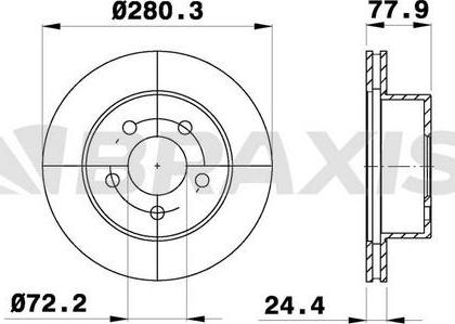 Braxis AE0723 - Тормозной диск autosila-amz.com