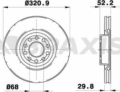 Braxis AE0771 - Тормозной диск autosila-amz.com