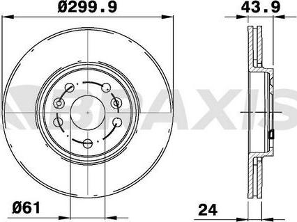 Braxis AE0778 - Тормозной диск autosila-amz.com