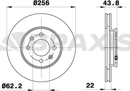 Braxis AE0772 - Тормозной диск autosila-amz.com