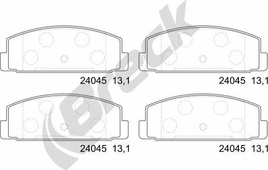 Breck 24045 00 704 00 - Тормозные колодки, дисковые, комплект autosila-amz.com