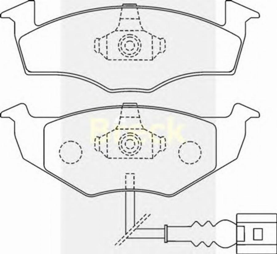 Breck 2186610W - Тормозные колодки, дисковые, комплект autosila-amz.com