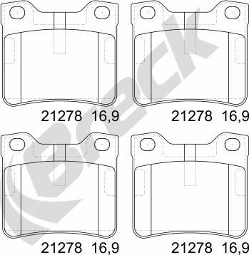 Breck 21278 10 701 00 - Тормозные колодки, дисковые, комплект autosila-amz.com