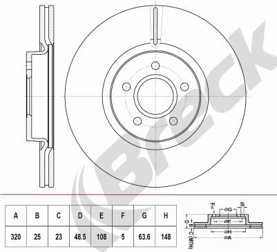 Breck BR 417 VA100 - Тормозной диск autosila-amz.com