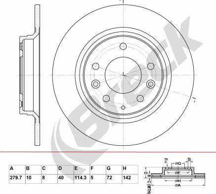 Breck BR 049 SA100 - Тормозной диск autosila-amz.com