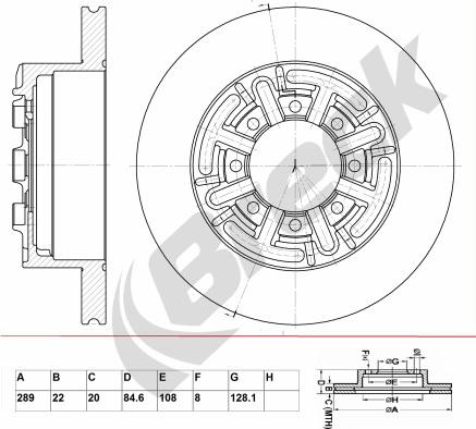 Breck BR 047 SA100 - Тормозной диск autosila-amz.com