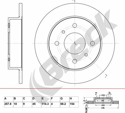 Breck BR 017 SA100 - Тормозной диск autosila-amz.com