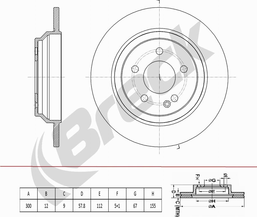 Breck BR 078 SA100 - Тормозной диск autosila-amz.com