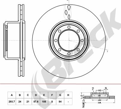 Breck BR 394 VA1A0 - Тормозной диск autosila-amz.com